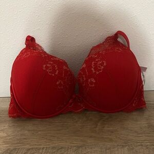 Ambrielle Red Lace Bra